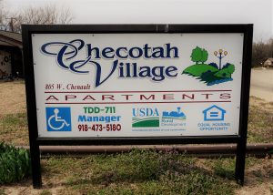 Checotah Village Apartments Sign