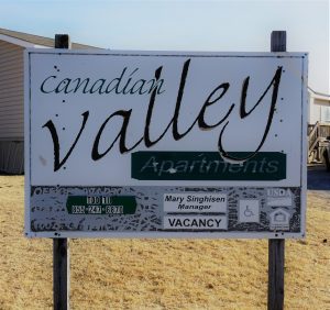 Canadian Valley Apartments Sign