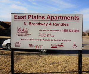 East Plains Apartments Sign