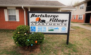 Hartshorne Village Apartments Sign