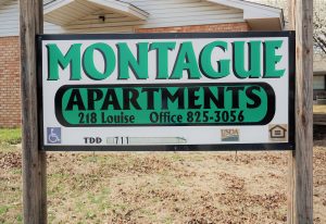 Montague Apartments Sign