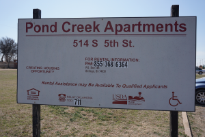 Pond Creek Apartments Sign