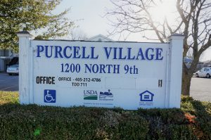 Purcell Village Apartments Sign
