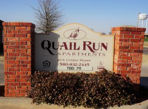 Quail Run Apartments Sign