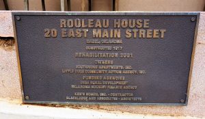 Rouleau House Apartments Historical Plaque