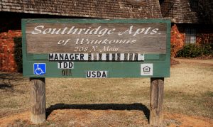 Southridge Apartments of Waukomis Sign