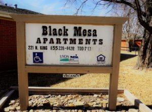 Black Mesa Apartments Sign