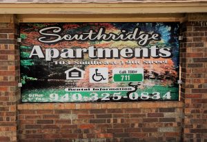 Southridge Apartments of Mineral Wells Sign