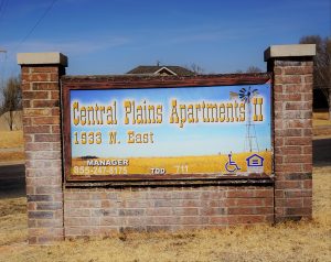 Central Plains Village II Apartments Sign